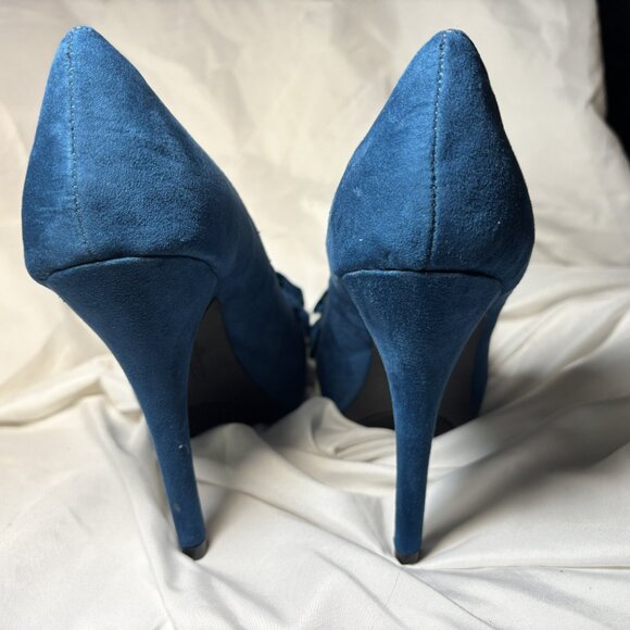 Women's Teal Blue Fashion Heels Size 8.5 Medium. By Fergie - Picture 5 of 6